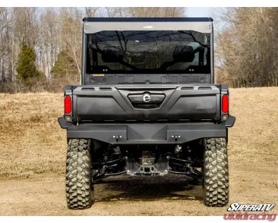 SuperATV Rear Glass Windshield w/ OEM Roof Can-Am Defender 2016-2025 - RGW-CA-DEF