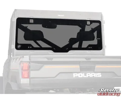 SuperATV Rear Glass Windshield Polaris Ranger XP 1000 2015-2021+ - RGW-P-RAN1K
