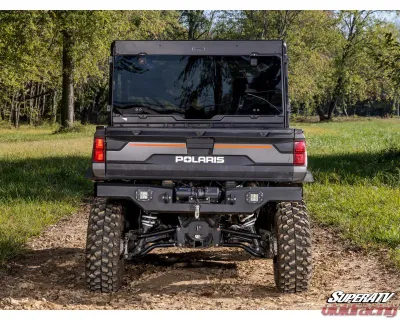 SuperATV Rear Glass Windshield Polaris Ranger XP 1000 2015-2021+ - RGW-P-RAN1K
