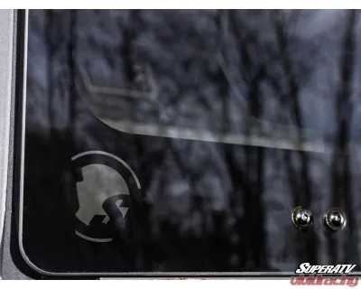 SuperATV Rear Glass Windshield Polaris Ranger XP 1000 2015-2021+ - RGW-P-RAN1K