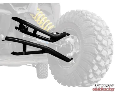 SuperATV Black High Clearance A-Arms w/ Keller Ball Joints Can-Am Maverick X3 2017+ - AA-CA-X3-002-TU-BK-02