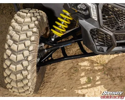 SuperATV Black High Clearance A-Arms w/ Keller Ball Joints Can-Am Maverick X3 2017+ - AA-CA-X3-002-TU-BK-02