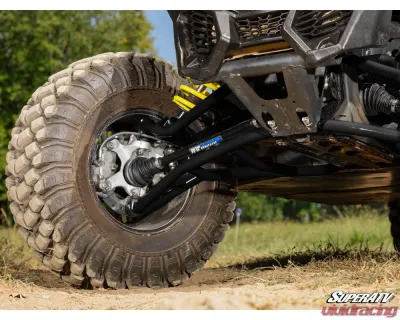 SuperATV Black High Clearance A-Arms w/ Keller Ball Joints Can-Am Maverick X3 2017+ - AA-CA-X3-002-TU-BK-02