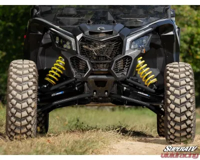 SuperATV Black High Clearance A-Arms w/ Keller Ball Joints Can-Am Maverick X3 2017+ - AA-CA-X3-002-TU-BK-02