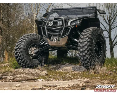 SuperATV Black 1.5" FO Sidewinder A-Arms w/ HD Ball Joints Can-Am Maverick X3 2017+ - AA-CA-X3-1.5-WC-BH-02