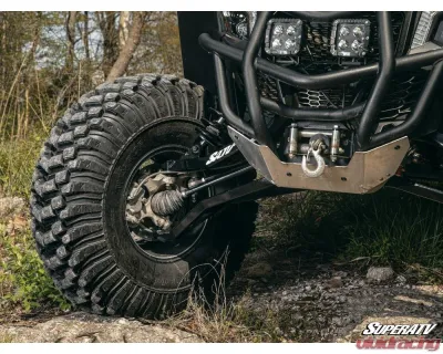 SuperATV Black 1.5" FO Sidewinder A-Arms w/ HD Ball Joints Can-Am Maverick X3 2017+ - AA-CA-X3-1.5-WC-BH-02