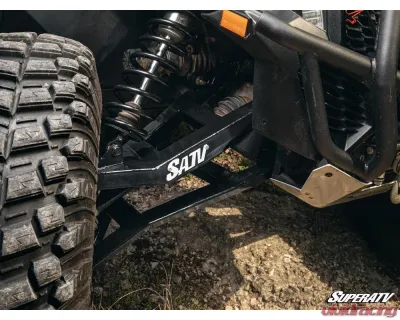 SuperATV Black 1.5" FO Sidewinder A-Arms w/ HD Ball Joints Can-Am Maverick X3 2017+ - AA-CA-X3-1.5-WC-BH-02
