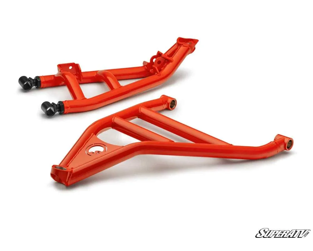SuperATV Red Atlas Pro A-Arms w/ Super Duty Ball Joints Can-Am Maverick X3 64" Models 2017+ - AA-CA-X3-HC-001-BSD-14
