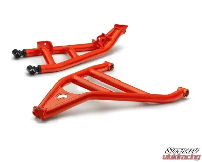 SuperATV Black Atlas Pro A-Arms w/ HD Ball Joints Can-Am Maverick X3 64" Models 2017+ - AA-CA-X3-HC-001-BH-02
