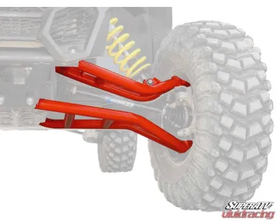 SuperATV Black Atlas Pro A-Arms w/ HD Ball Joints Can-Am Maverick X3 64" Models 2017+ - AA-CA-X3-HC-001-BH-02