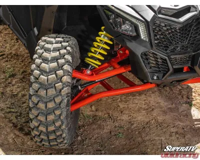 SuperATV Black Atlas Pro A-Arms w/ HD Ball Joints Can-Am Maverick X3 64" Models 2017+ - AA-CA-X3-HC-001-BH-02