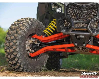 SuperATV Black Atlas Pro A-Arms w/ HD Ball Joints Can-Am Maverick X3 64" Models 2017+ - AA-CA-X3-HC-001-BH-02