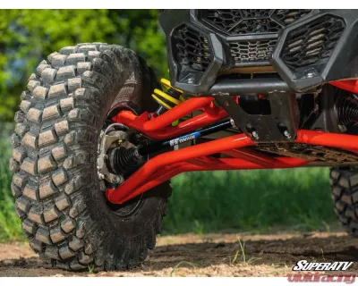 SuperATV Black Atlas Pro A-Arms w/ HD Ball Joints Can-Am Maverick X3 64" Models 2017+ - AA-CA-X3-HC-001-BH-02