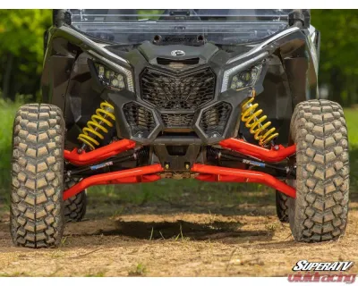 SuperATV Black Atlas Pro A-Arms w/ HD Ball Joints Can-Am Maverick X3 64" Models 2017+ - AA-CA-X3-HC-001-BH-02