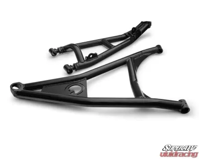 SuperATV Black 2" FO Atlas Pro A-Arms w/ Keller Ball Joints Can-Am Maverick X3 72" Models 2017+ - AA-CA-X372OHC-001-BK-02