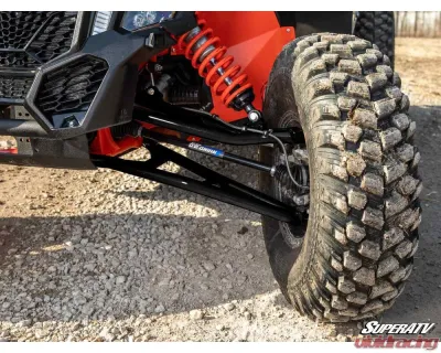 SuperATV Black 2" FO Atlas Pro A-Arms w/ Keller Ball Joints Can-Am Maverick X3 72" Models 2017+ - AA-CA-X372OHC-001-BK-02