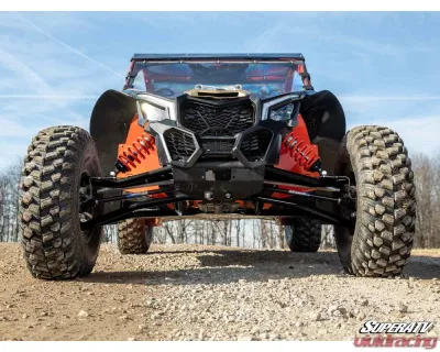 SuperATV Black 2" FO Atlas Pro A-Arms w/ Keller Ball Joints Can-Am Maverick X3 72" Models 2017+ - AA-CA-X372OHC-001-BK-02