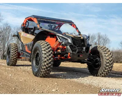 SuperATV Black 2" FO Atlas Pro A-Arms w/ Keller Ball Joints Can-Am Maverick X3 72" Models 2017+ - AA-CA-X372OHC-001-BK-02
