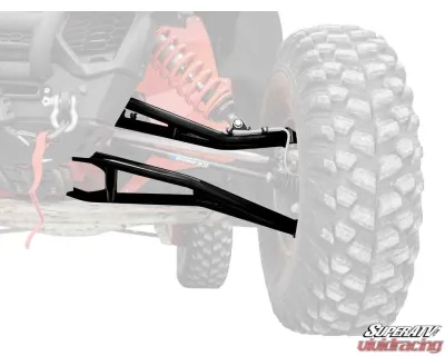 SuperATV Black 2" FO High Clearance A-Arms w/ SD Ball Joints Can-Am Maverick X3 72" Models 2017+ - AA-CA-X372OHC-BS-02