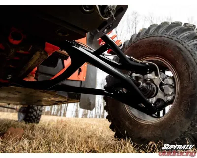 SuperATV Black 2" FO High Clearance A-Arms w/ SD Ball Joints Can-Am Maverick X3 72" Models 2017+ - AA-CA-X372OHC-BS-02