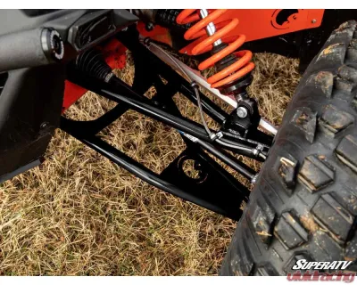SuperATV Black 2" FO High Clearance A-Arms w/ SD Ball Joints Can-Am Maverick X3 72" Models 2017+ - AA-CA-X372OHC-BS-02