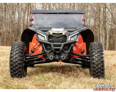 SuperATV Black 2" FO High Clearance A-Arms w/ SD Ball Joints Can-Am Maverick X3 72" Models 2017+ - AA-CA-X372OHC-BS-02