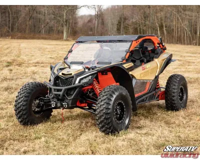 SuperATV Black 2" FO High Clearance A-Arms w/ SD Ball Joints Can-Am Maverick X3 72" Models 2017+ - AA-CA-X372OHC-BS-02