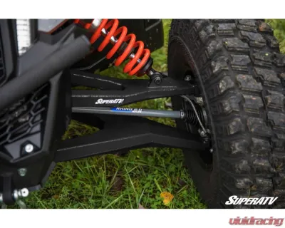 SuperATV High Clearance Boxed Front A-Arms w/ Keller Ball Joints Can-Am Maverick X3 Turbo 2017+ - AA-CA-X3RS-001-BX-BK-02
