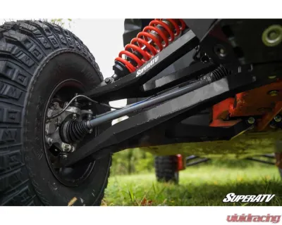 SuperATV High Clearance Boxed Front A-Arms w/ Keller Ball Joints Can-Am Maverick X3 Turbo 2017+ - AA-CA-X3RS-001-BX-BK-02