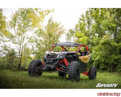 SuperATV High Clearance Boxed Front A-Arms w/ Keller Ball Joints Can-Am Maverick X3 Turbo 2017+ - AA-CA-X3RS-001-BX-BK-02
