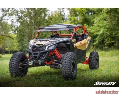 SuperATV High Clearance Boxed Front A-Arms w/ Keller Ball Joints Can-Am Maverick X3 Turbo 2017+ - AA-CA-X3RS-001-BX-BK-02