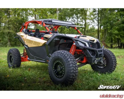 SuperATV High Clearance Boxed Front A-Arms w/ Keller Ball Joints Can-Am Maverick X3 Turbo 2017+ - AA-CA-X3RS-001-BX-BK-02
