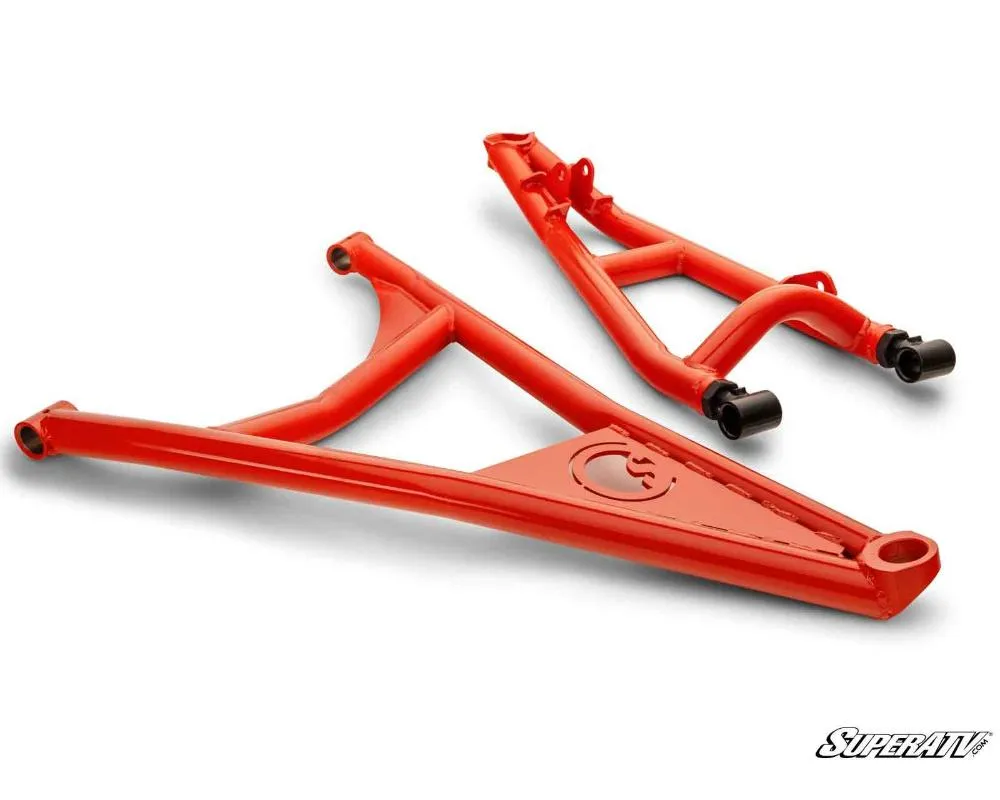 SuperATV Red Atlas Pro A-Arms w/ HD Ball Joints Can-Am Maverick X3 72" Models 2017+ - AA-CA-X3RS-003-HC-BH-14