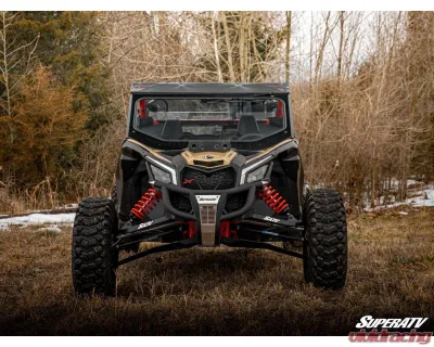 SuperATV Black 1.5" FO Sidewinder A-Arms w/ HD Ball Joints & Brackets Can-Am Maverick X3 Turbo 2017+ - AA-CA-X3XRS-1.5SS-BH-02