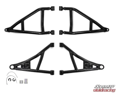 SuperATV 1.5" FO High Clearance A-Arms w/ Keller Ball Joints Honda Talon 1000X | 1000X-4 2019+ - AA-H-TALX-1.5-HC-BK-02