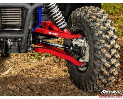 SuperATV Red 1.5" FO Boxed A-Arms Honda Talon 1000X 2019+ - AA-H-TALX-1.5-WC-39