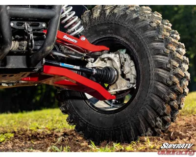 SuperATV Red 1.5" FO Boxed A-Arms Honda Talon 1000X 2019+ - AA-H-TALX-1.5-WC-39