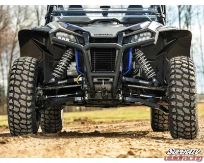 SuperATV Black 1.5" FO Boxed A-Arms w/ HD Ball Joints Honda Talon 1000X 2019+ - AA-H-TALX-1.5-WC-BH-02