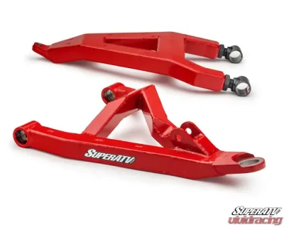 SuperATV Red 1.5" FO Boxed A-Arms w/ Keller Ball Joints Honda Talon 1000X 2019+ - AA-H-TALX-1.5-WC-BK-39
