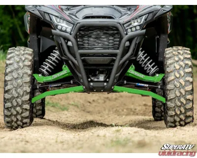 SuperATV Green 1.5" FO Boxed A-Arms Kawasaki Teryx KRX 1000 2020+ - AA-K-KRX-1.5-WC-12