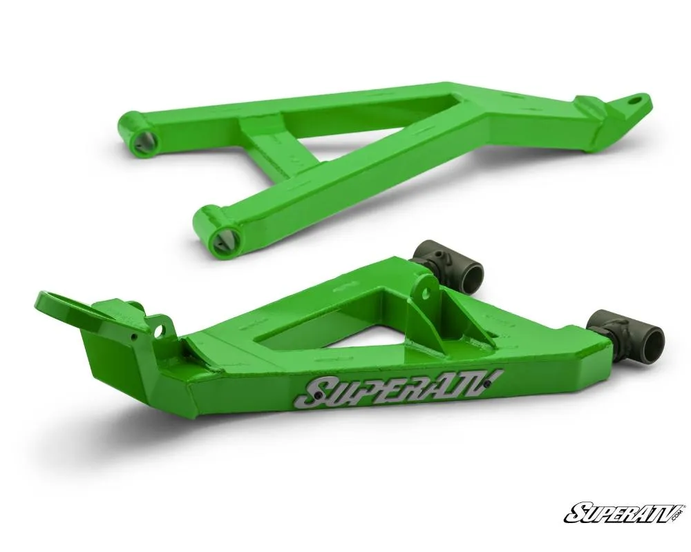 SuperATV Green 1.5" FO Boxed A-Arms w/ Super Duty Ball Joints Kawasaki Teryx KRX1000 2020+ - AA-K-KRX-1.5-WC-BSD-12