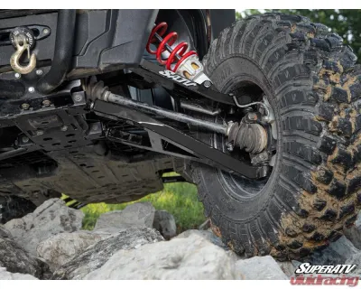 SuperATV Black 1.5" FO Sidewinder A-Arms w/ HD Ball Joints Polaris RZR XP 1000 2014-2018 - AA-P-RZR1K-1.5-WC-BH-02