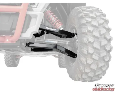 SuperATV Black 2" FO Boxed A-Arms w/ Keller Ball Joints Polaris RZR S 900 2015-2020 - AA-P-RZR900S-WC-BK-02