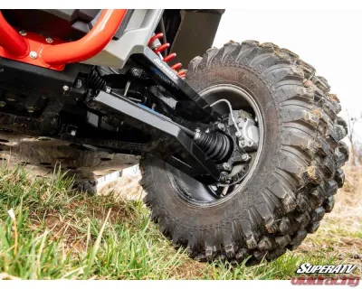SuperATV Black 2" FO Boxed A-Arms w/ Keller Ball Joints Polaris RZR S 900 2015-2020 - AA-P-RZR900S-WC-BK-02