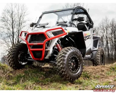 SuperATV Black 2" FO Boxed A-Arms w/ Keller Ball Joints Polaris RZR S 900 2015-2020 - AA-P-RZR900S-WC-BK-02