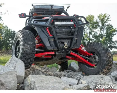 SuperATV Red 1.5" FO Sidewinder A-Arms Polaris RZR XP Turbo 2017-2021 - AA-P-RZRT-1.5-WC-03