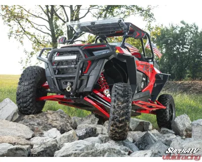 SuperATV Red 1.5" FO Sidewinder A-Arms Polaris RZR XP Turbo 2017-2021 - AA-P-RZRT-1.5-WC-03