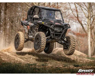 SuperATV Black 1.5" FO Sidewinder A-Arms w/ Super Duty Ball Joints Polaris RZR XP Turbo 2017-2021 - AA-P-RZRT-1.5-WC-BSD-02