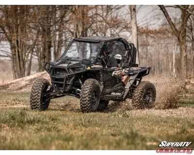 SuperATV Black 1.5" FO Sidewinder A-Arms w/ Super Duty Ball Joints Polaris RZR XP Turbo 2017-2021 - AA-P-RZRT-1.5-WC-BSD-02