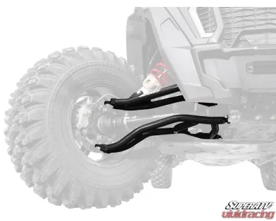 SuperATV Black 2" FO High Clearance A-Arms w/ SD Ball Joints Polaris RZR XP 1000 2014-2023 - AA-P-RZRT-OHC-BS-02